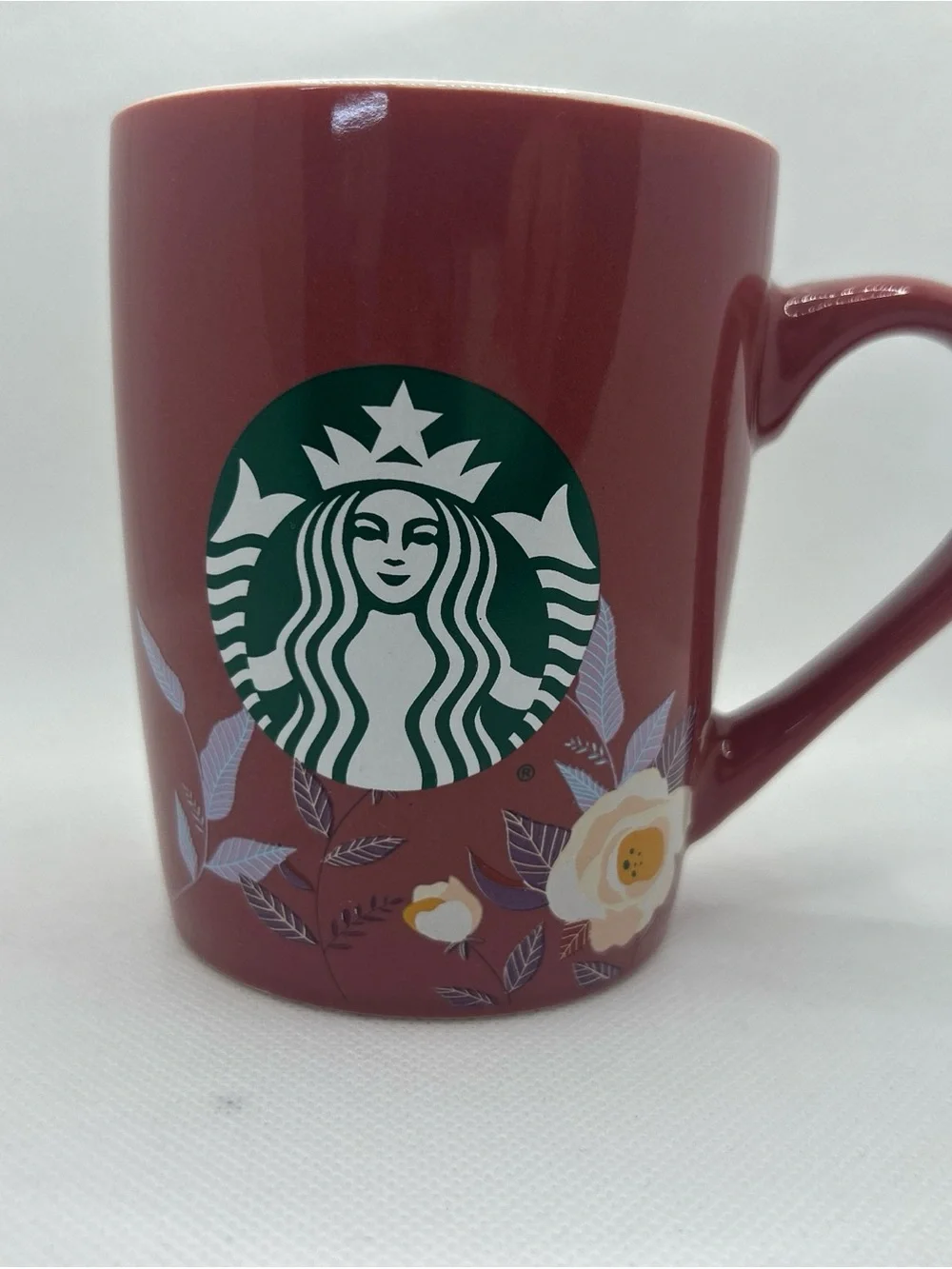 Starbucks Coffee Cup 2020 Mauve Pink Rose Floral Flower Mermaid Tea Mug 10 oz